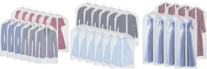 Kntiwiwo Garment Bags Clear Suit Bag for Closet Storage 40"12pcs  32"12pcs 60"8pcs