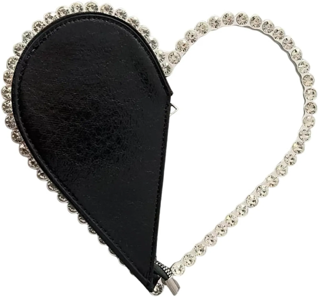 Ladies Evening Clutch Bag, Fashion Heart Rhinestone Clutch for Wedding Party Prom Cocktail Party