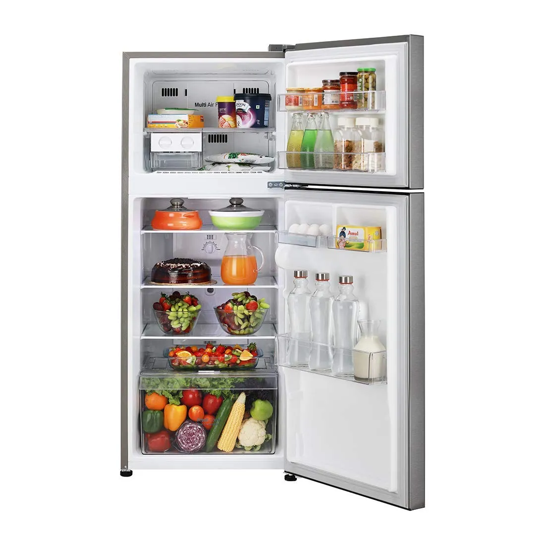 LG GL-N292RDSY 242 L 2 Star Inverter Frost-Free Standard Double Door Refrigerator ( Jet Ice, Dazzle Steel)