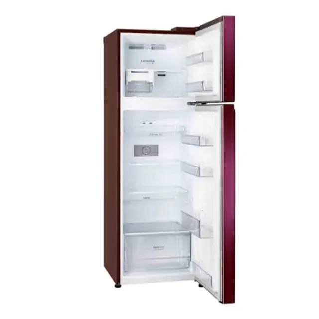 LG GL-S312SRWY 272L 2 Star Frost Free Double Door Refrigerator | Convertible Freezer | Smart Inverter Compressor | Auto Smart Connect | Red Waterlily | Made in India