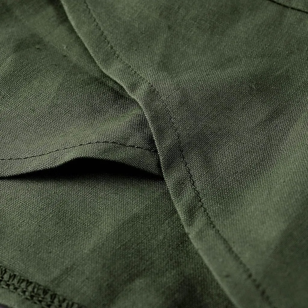 Linen Capris for Women Summer Pants Casual Pockets Cotton Linen Wide Leg Drawstring Elastic Waist Capris Crop Pants