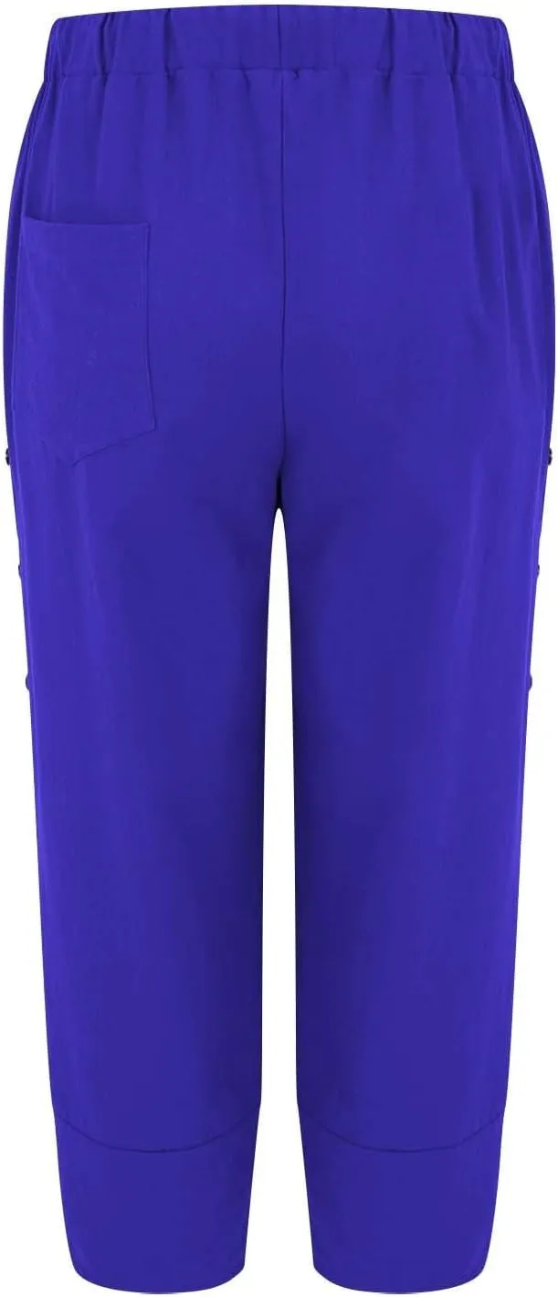 Linen Pants for Women 2025 Summer High Waist Elastic Straight Leg Lounge Pant Casual Loose Buttons Beach Trousers
