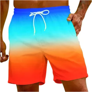 Linen Short Sets for Men Men's Fun Summer Dinosaur Plus Beach Size Shorts Men's Pants Bikini Top Bather Swim Men
