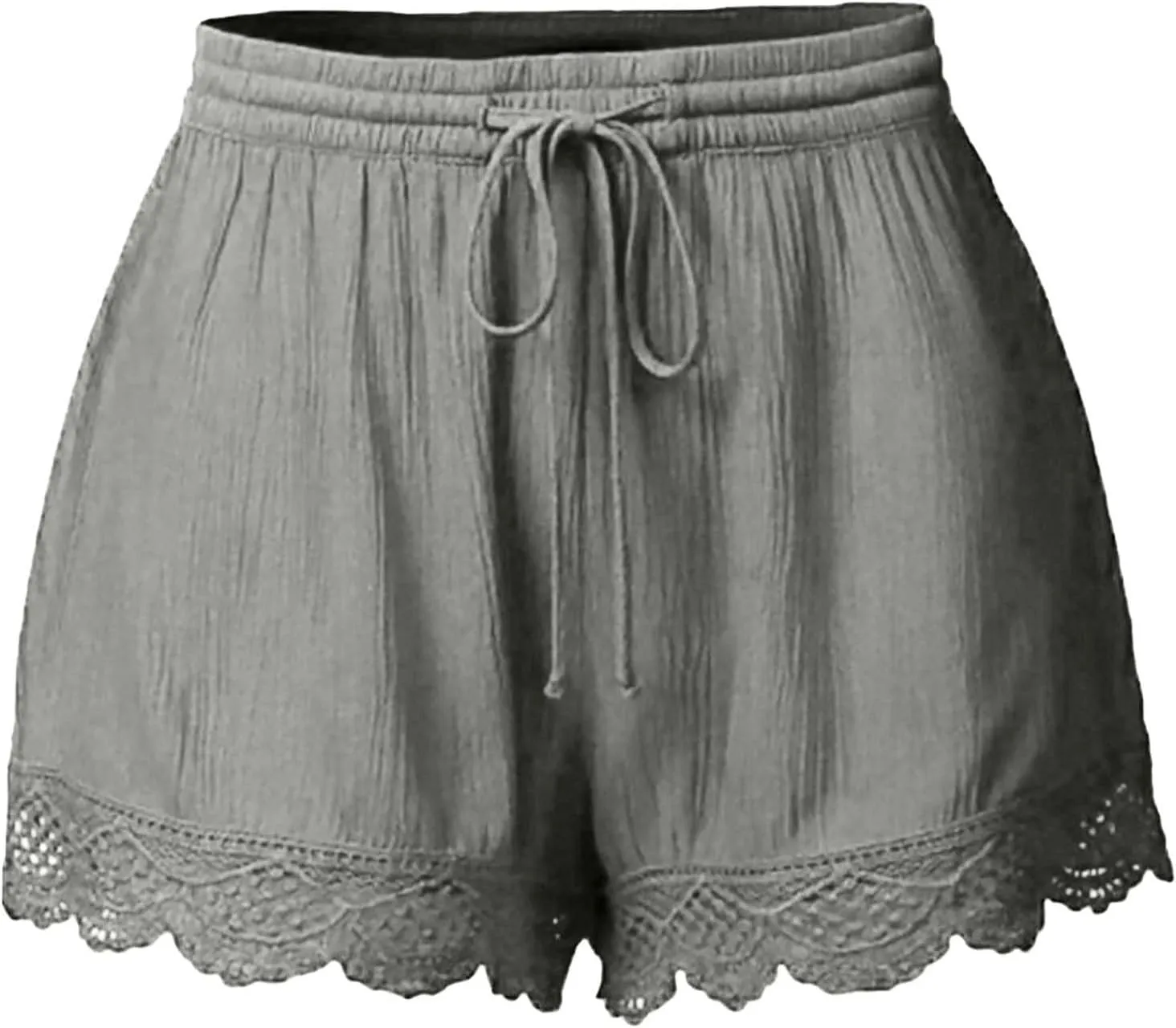 LRMQS Women's Casual Shorts with Pockets, Blue, Size 4X, Plus Size, 5 Inch, Loose Fit, Solid, 2 Pockets, Adult