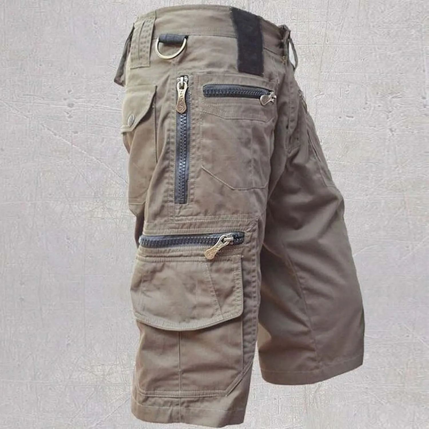 Men Cargo Shorts and Pants Leisure Color Fashion Men's Solid Summer Men's pants Chores Para Hombre Men's Cargo Black