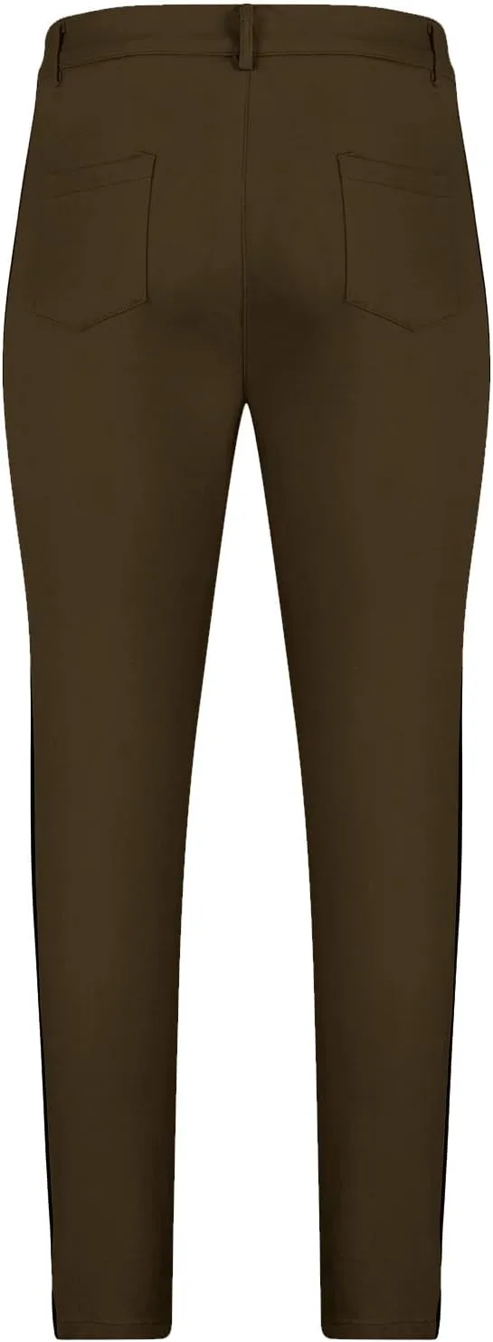 Men Suit Dress Pants Slim Fit Stretch Flat-Front Skinny Chino Pants Business Casual Golf Pants for Groomsmen Wedding
