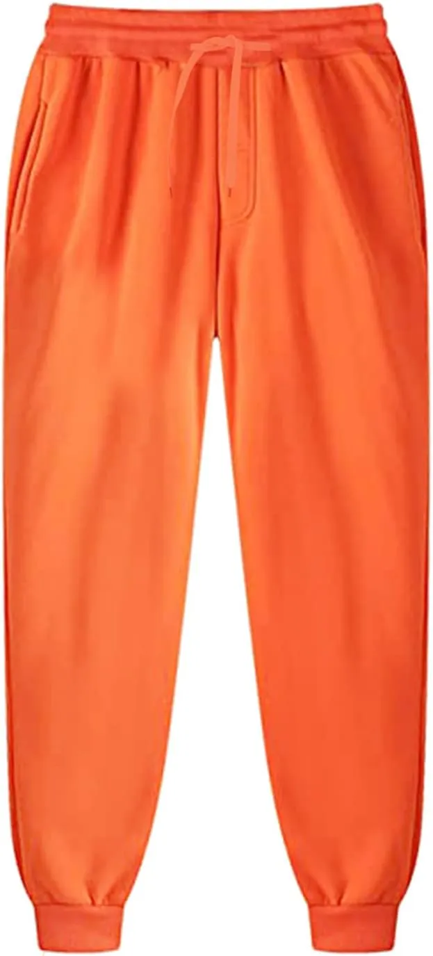 Men's Autumn Winter Pants Color Trousers Drawstring Athletic Joggers Sweatpants Outdoor Wearing Pants with Pockets