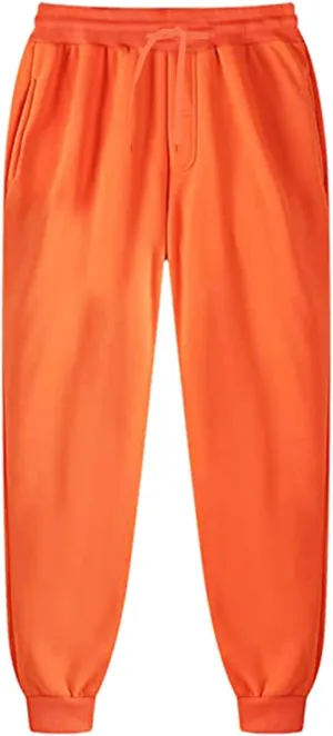 Men's Autumn Winter Pants Color Trousers Drawstring Athletic Joggers Sweatpants Outdoor Wearing Pants with Pockets