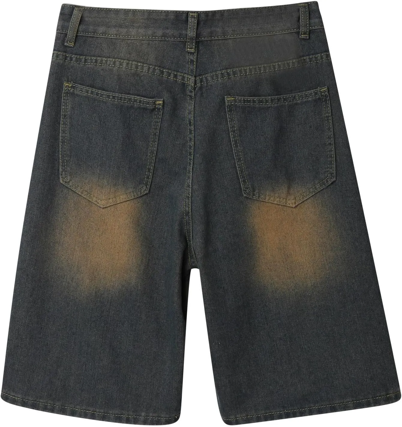 Mens Baggy Denim Jorts Y2K Vintage Loose Fit Hip Hop Jean Shorts Casual Summer Long Jeans Trendy Outfits