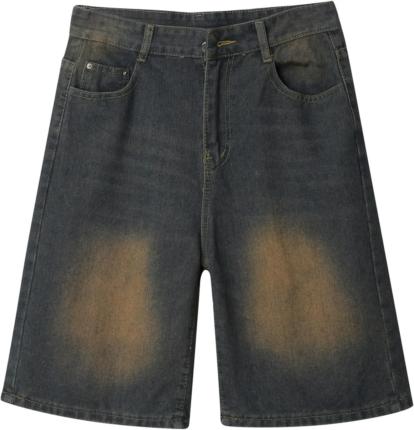 Mens Baggy Denim Jorts Y2K Vintage Loose Fit Hip Hop Jean Shorts Casual Summer Long Jeans Trendy Outfits