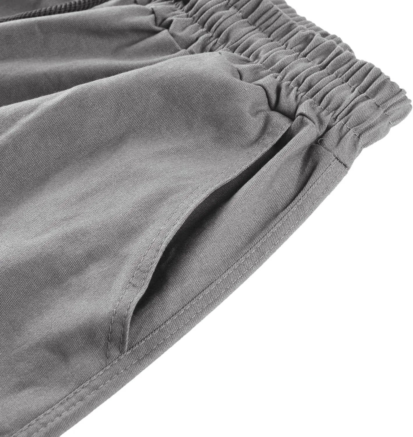 Mens Cargo Pants Casual Joggers, Big and Tall Athletic Pants, Cotton Loose Baggy Pants Straight Leg Sweatpants