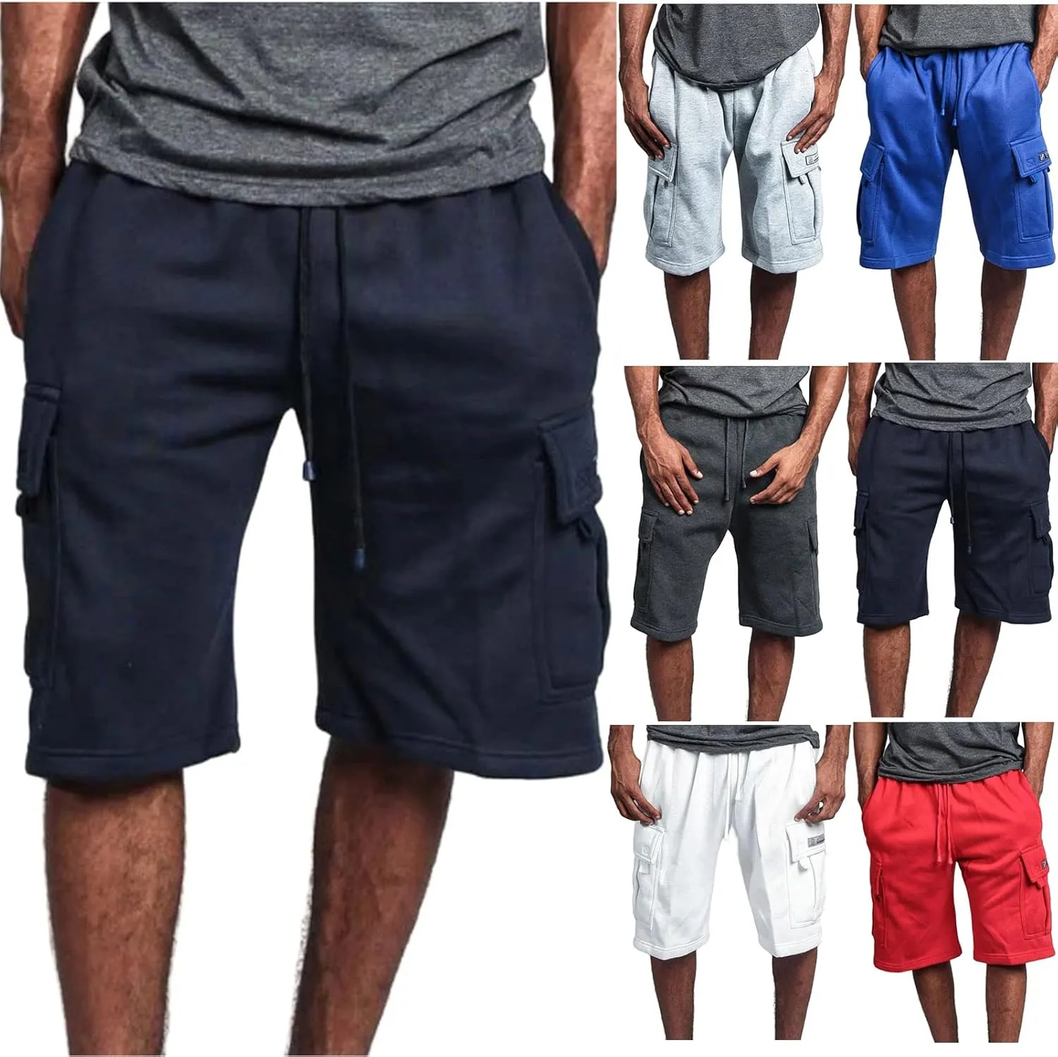Mens Cargo Shorts for Men Hiking Fish Shorts Casual Outdoor Lightweight Loose Fit Short Pants with Multi Pockets