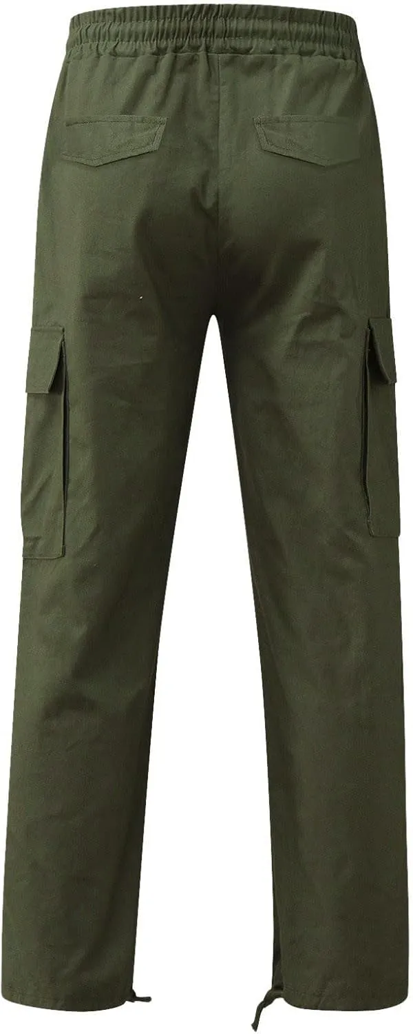 Men's Casual Cargo Pants Loose Loose Fit Hiking Trousers Athletic Pants Outdoor Wearing Pants with Pockets Joggers