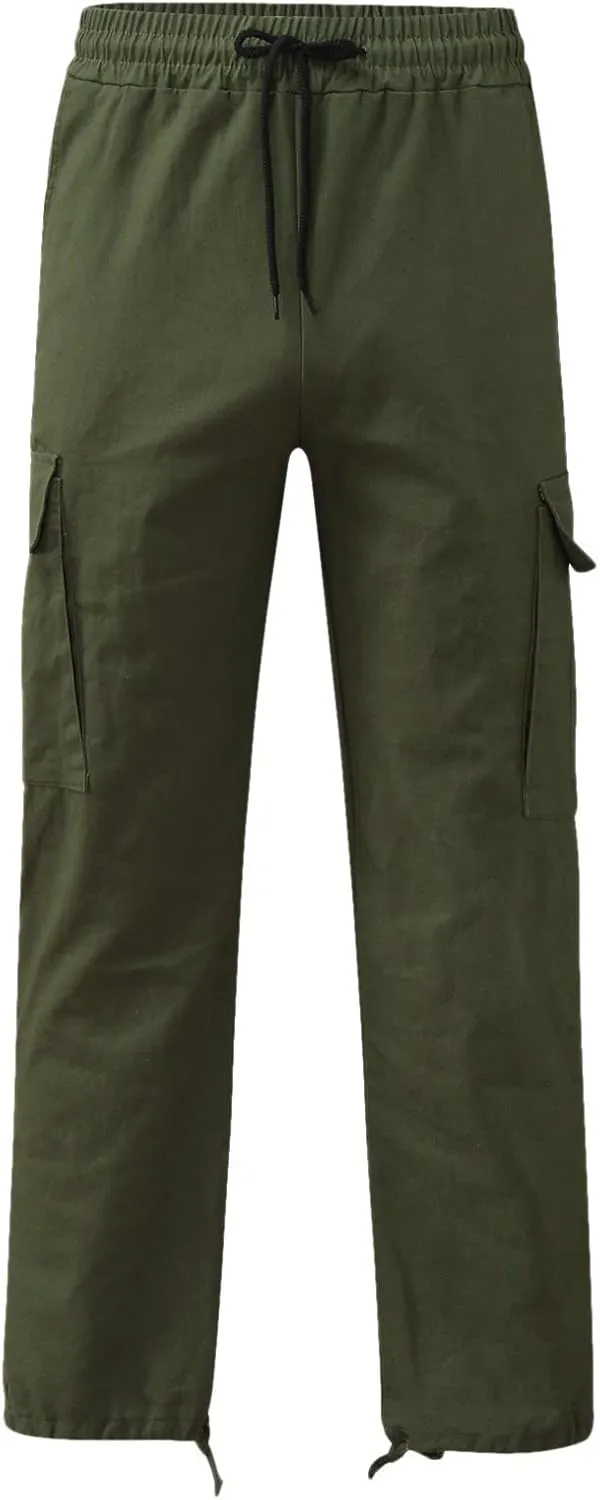 Men's Casual Cargo Pants Loose Loose Fit Hiking Trousers Athletic Pants Outdoor Wearing Pants with Pockets Joggers
