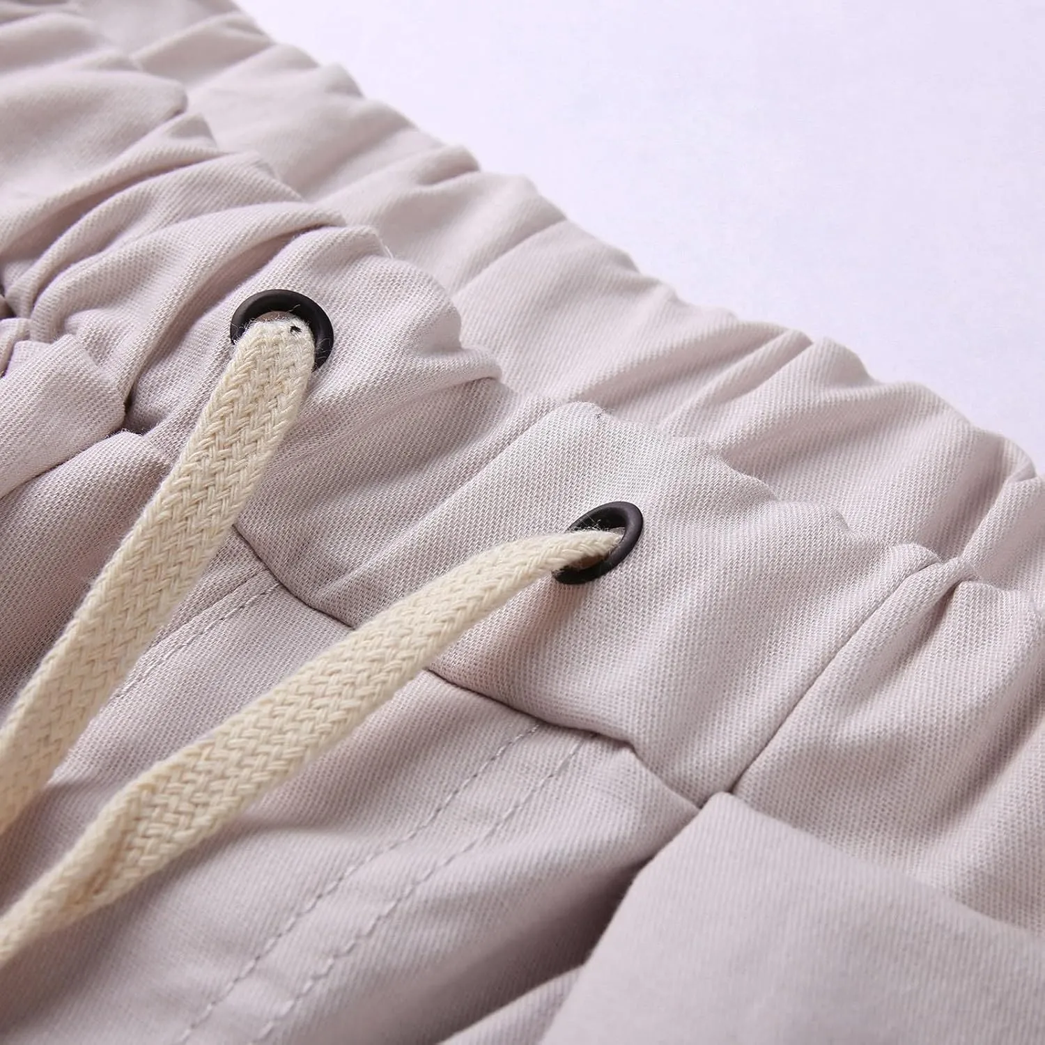 Men's Casual Solid Color Sweatpants Multi Pockets Pants Hiking Athletic Trousers Outdoor Wearing Pants with Pockets