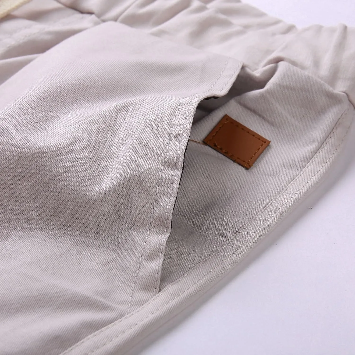 Men's Casual Solid Color Sweatpants Multi Pockets Pants Hiking Athletic Trousers Outdoor Wearing Pants with Pockets