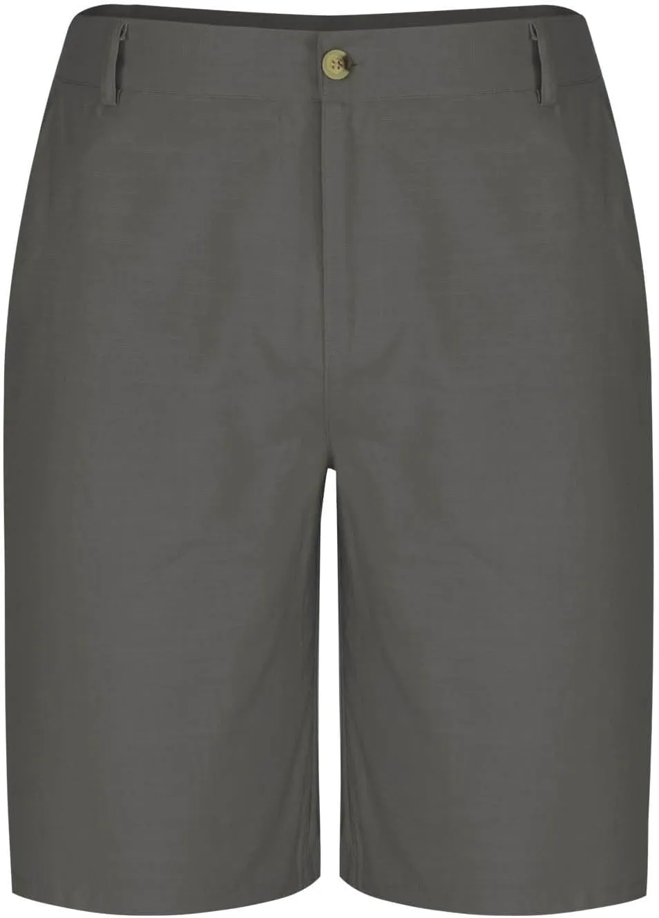 Mens Cotton Linen Shorts Flat Front Business Casual Dress Pants Button Up Elastic Waist Summer Beach Slim Fit Short