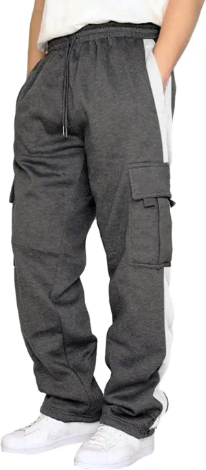 Men's Cotton Sweatpants Baggy Drawstring Elastic Waist Running Workout Gym Track Golf Chino Work Multi Pants