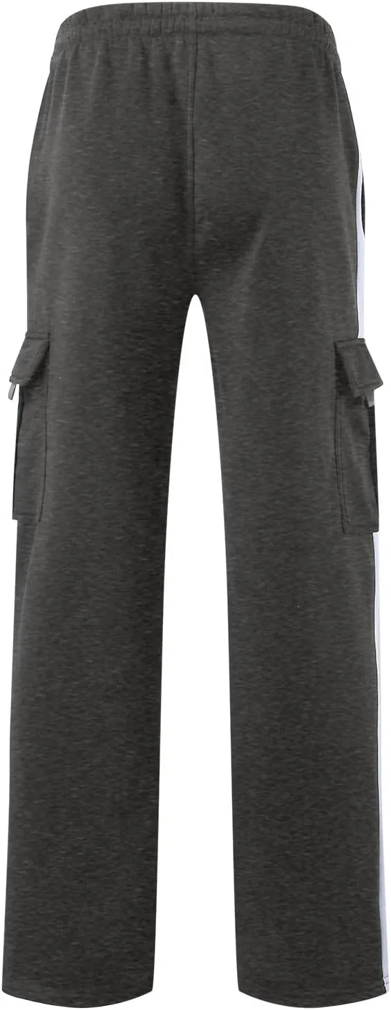Men's Cotton Sweatpants Baggy Drawstring Elastic Waist Running Workout Gym Track Golf Chino Work Multi Pants