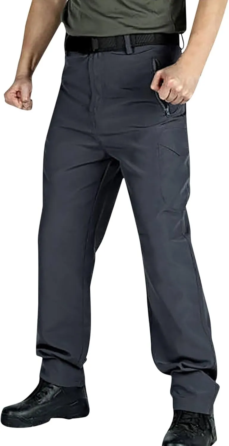 Mens Hiking Outdoor Recreation PantsCargo Pants for Men Loose Straight Fit Trousers Pants Lightweight Tactical Work Pants Outdoor Athletic JoggersBlack Chino Pants
