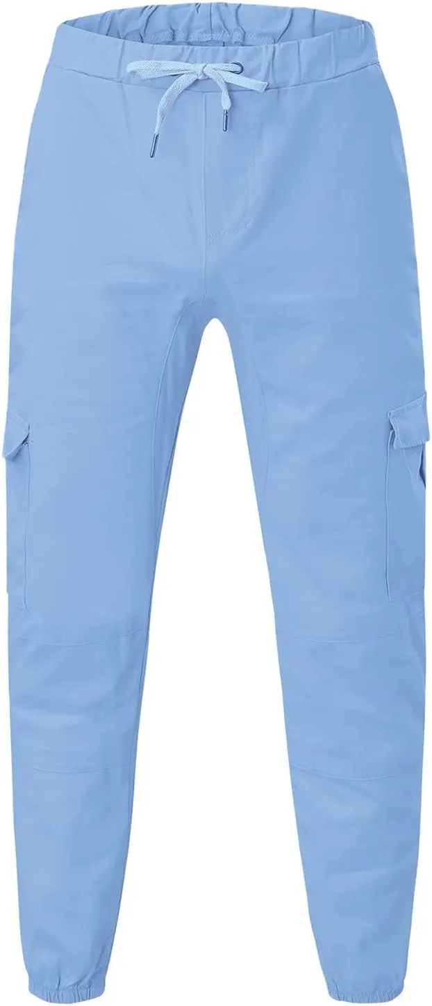 MenS Pants Casual Cotton Cargo Pants for Men Legging Joggers Athletic Pants Stitching Line Outdoor Hiking Trousers