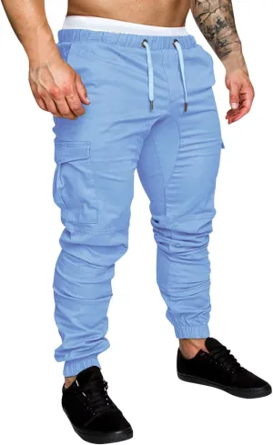 MenS Pants Casual Cotton Cargo Pants for Men Legging Joggers Athletic Pants Stitching Line Outdoor Hiking Trousers