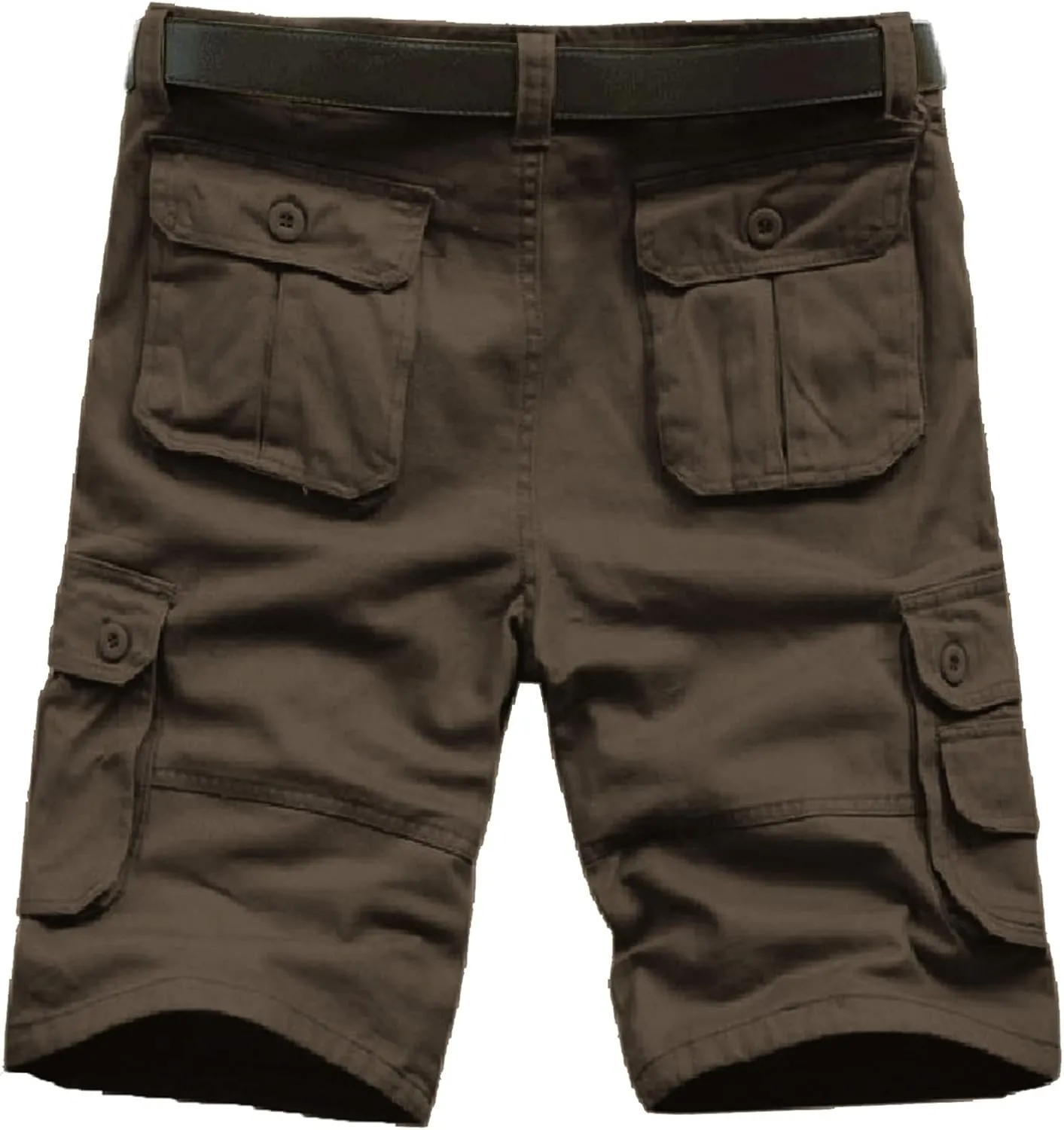 Mens Shorts Cargo Dress for Men Linen Summer Wear Woodland Camouflag Elastic Waist Khaki Dropped Shoulders