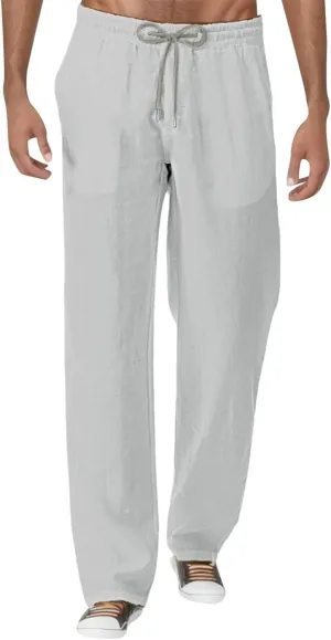 Mens Summer Lightweight Sweatpants Loose Fit Drawstring Joggers Outdoor Hiking Sports Trousers Casual Pants for Men