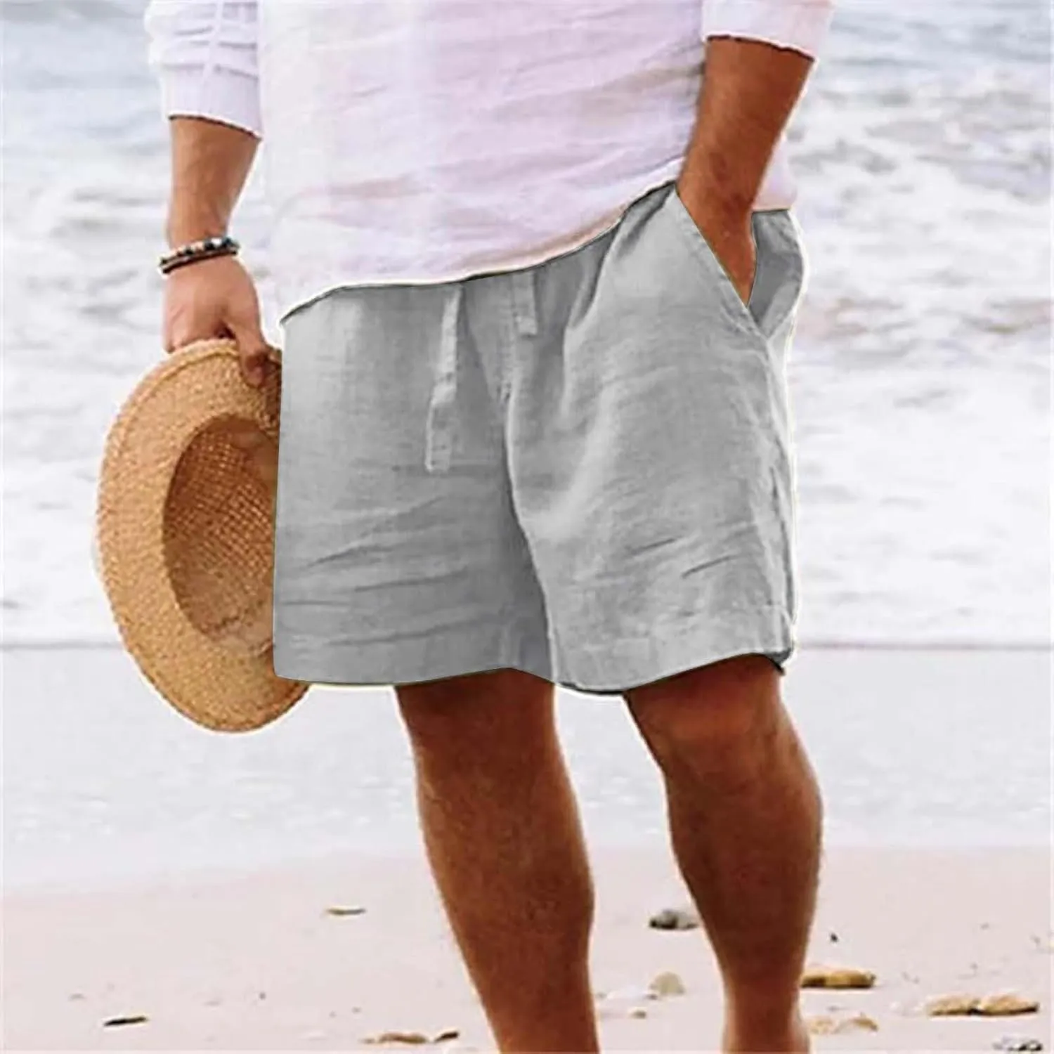 Mens Swim Trunks Motion Cargo Quick Dry Activewear Featuring Drawstring Design and Pockets for Athletic Running Short