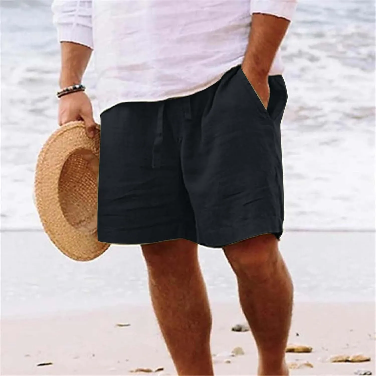 Mens Swim Trunks Motion Cargo Quick Dry Activewear Featuring Drawstring Design and Pockets for Athletic Running Short