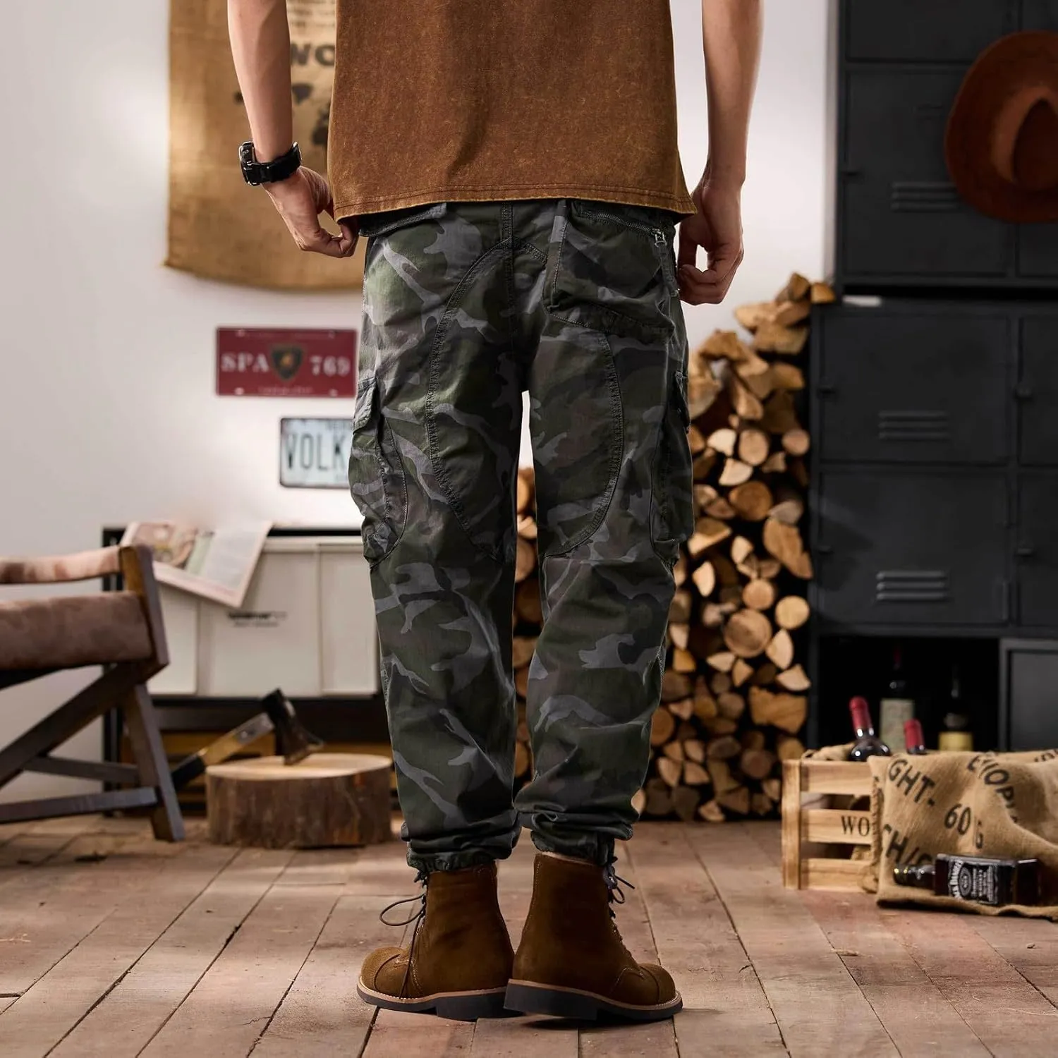 Men's Tactical Pants Ripstop Cargo Pants Lightweight Work Hiking Outdoor Trousers Pockets Fishing Military Pants