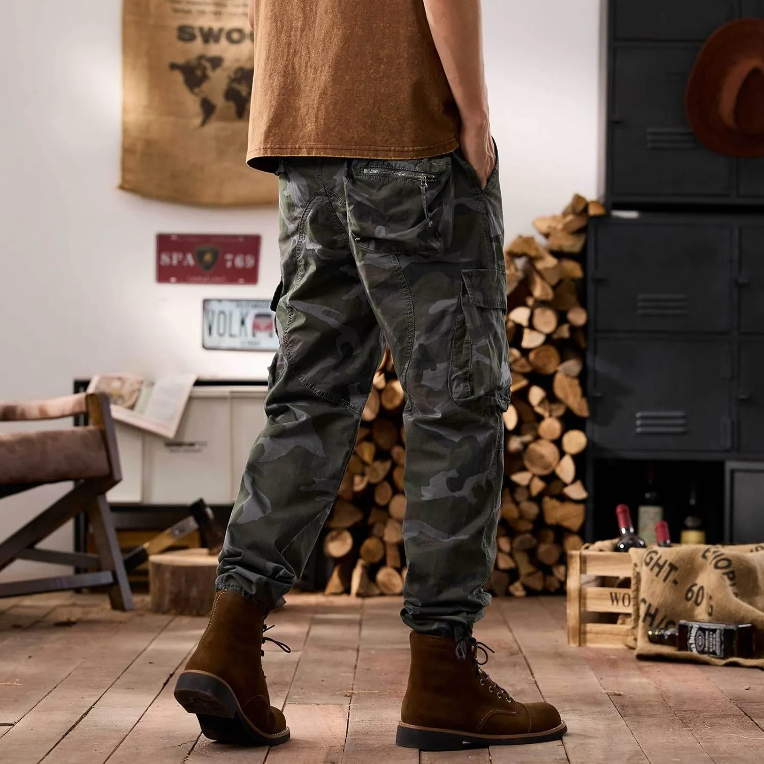 Men's Tactical Pants Ripstop Cargo Pants Lightweight Work Hiking Outdoor Trousers Pockets Fishing Military Pants