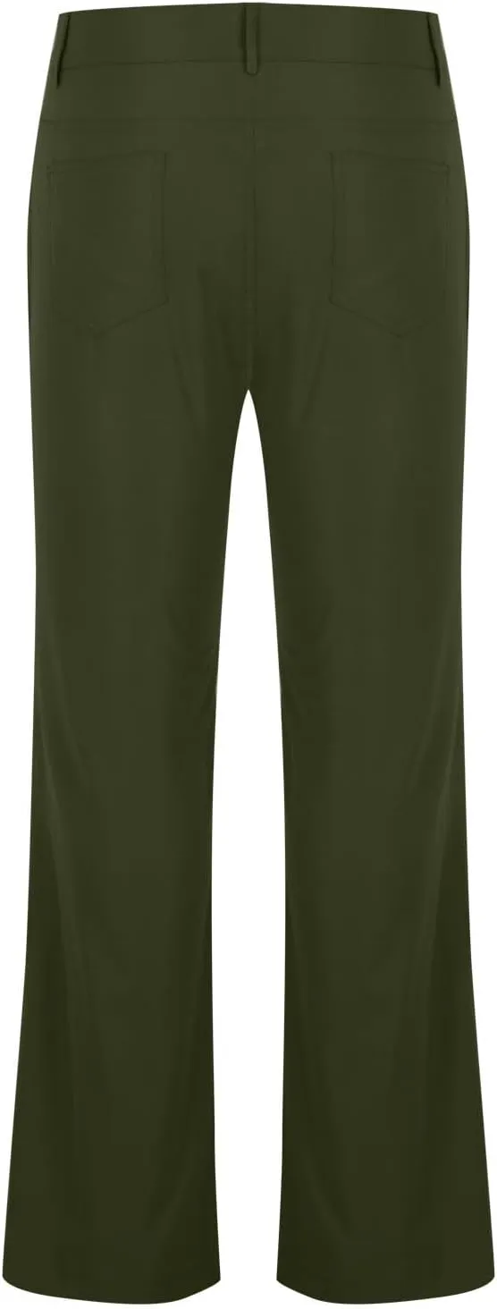 Muscularfit Men's Pants Slim Fit Stretch Fashion Chino Bell Bottom Flares Pants Causal Vintage Zipper Button Autumn Trousers