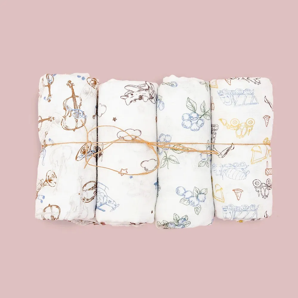 Muslin Swaddle Blanket Set
