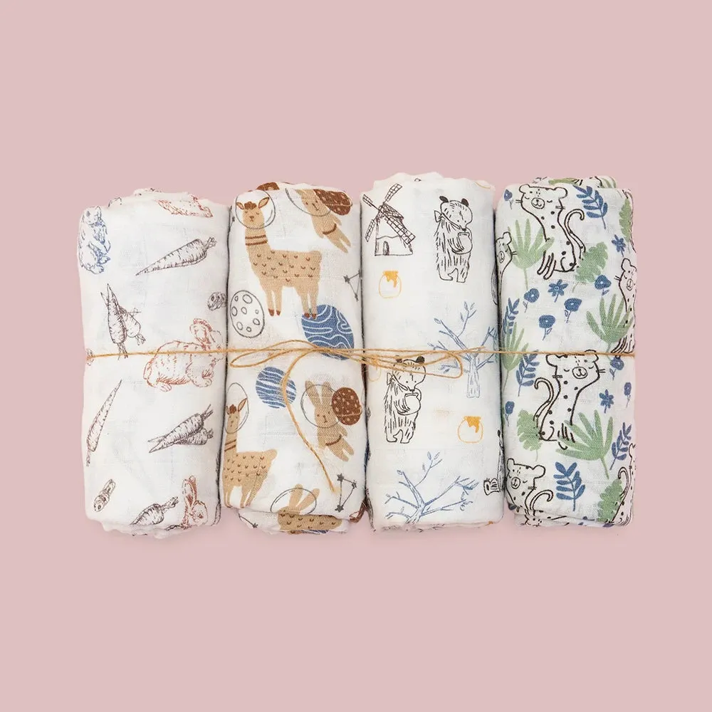 Muslin Swaddle Blanket Set