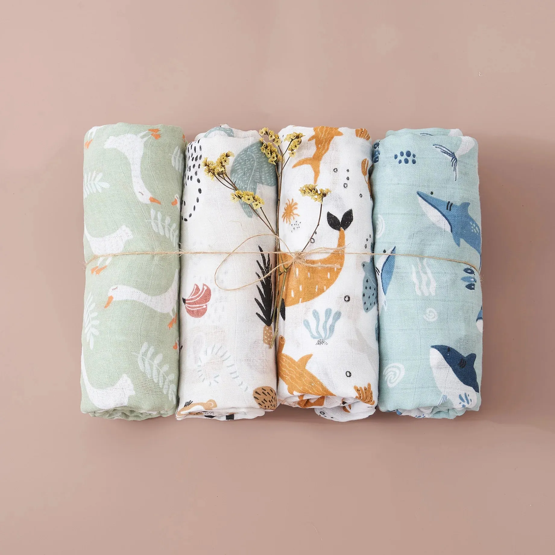 Muslin Swaddle Blanket Set