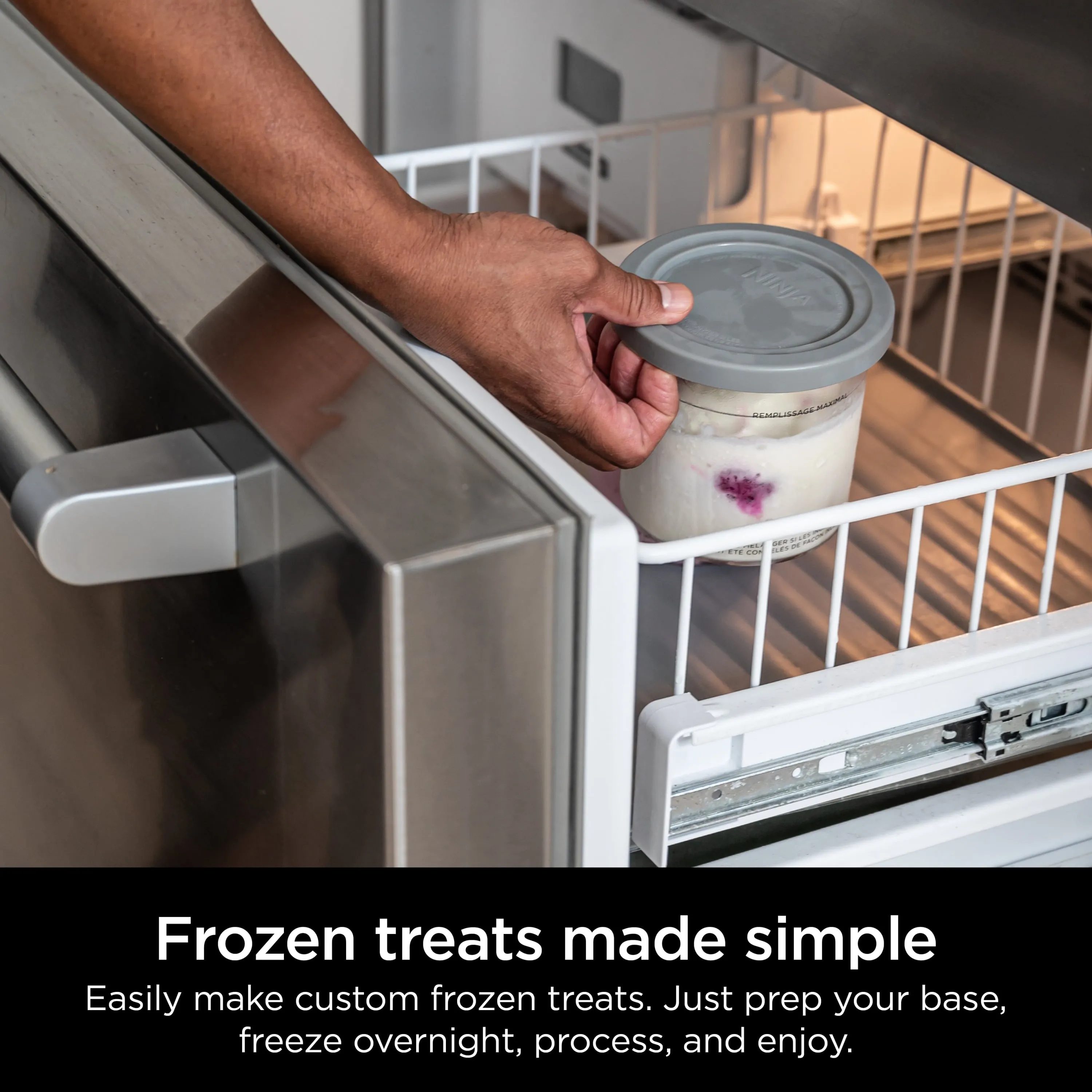 Ninja CREAMi, Ice Cream Maker, 5 One-Touch Programs, (2) 16oz. Pints with Storage Lids, NC300