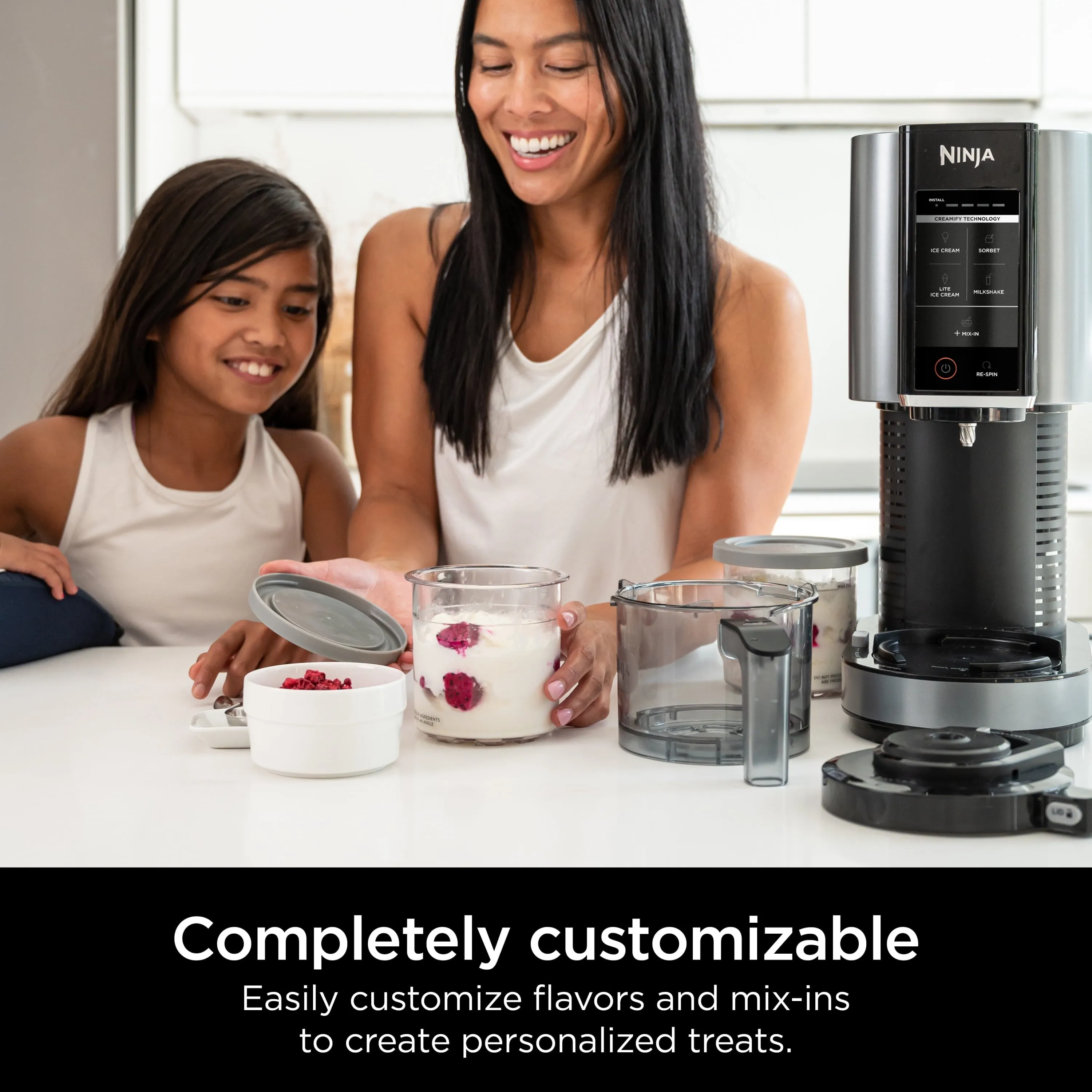 Ninja CREAMi, Ice Cream Maker, 5 One-Touch Programs, (2) 16oz. Pints with Storage Lids, NC300