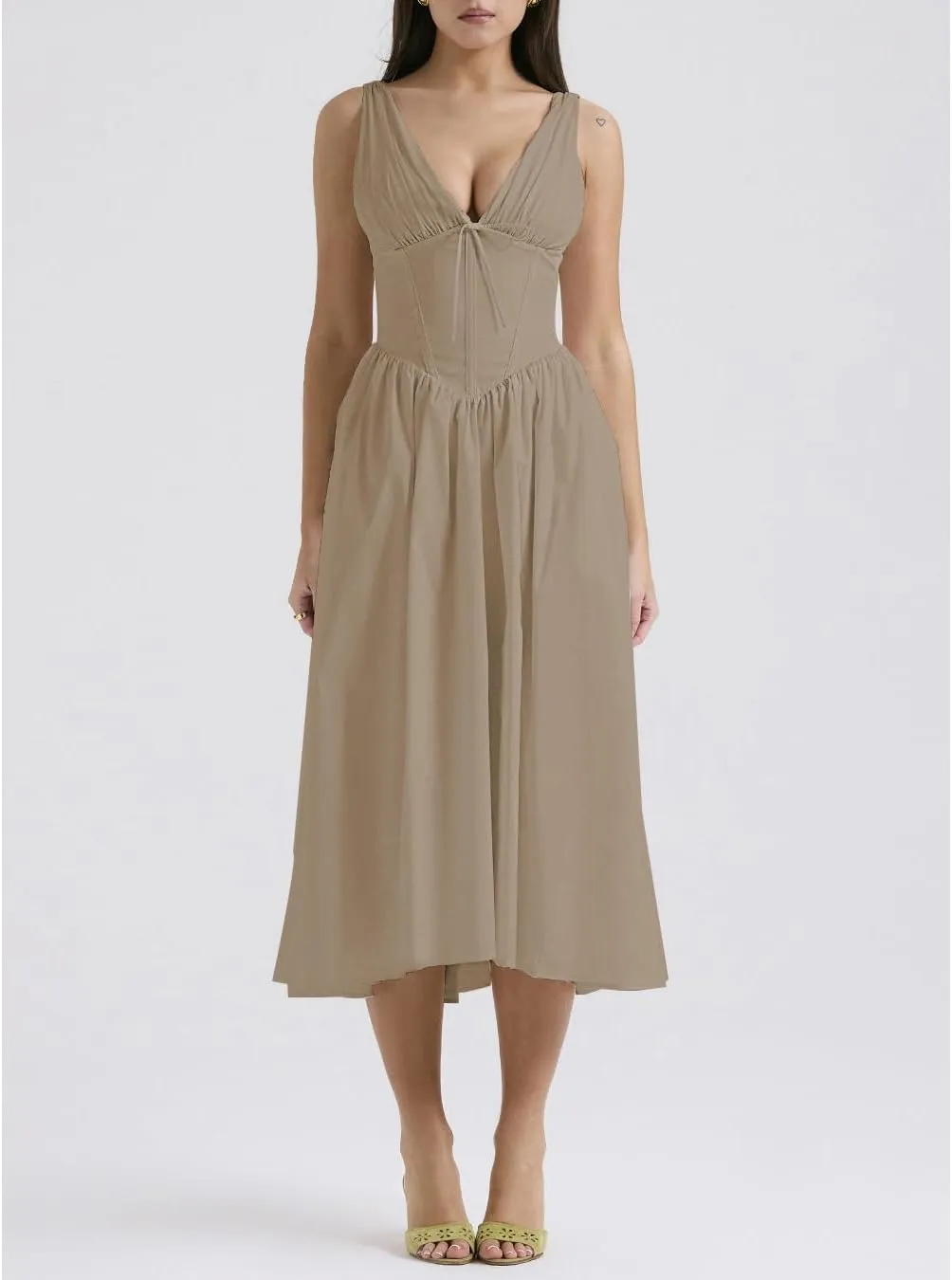 Party Dresses for Women Elegant Classy,Summer Slim Suspender Long Skirt V-Neck,Going Out Dress
