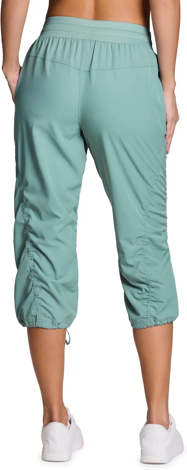 RBX Active Capri Pants for Women Joggers Stretch Lightweight Womens Casual Pant Capri with Drawstring