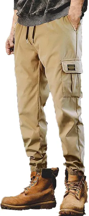 Silver Jeans for Men Mens Joggers Cargo Pants Fashion Casual Sweatpants Work Pants Drawstring Loose Trousers Pockets