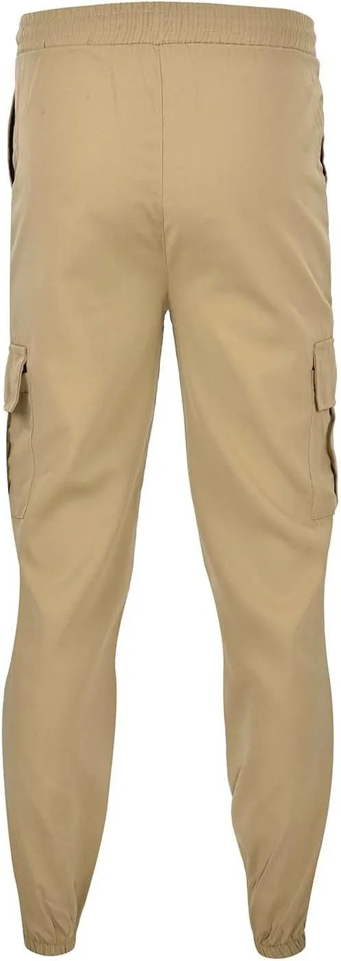 Silver Jeans for Men Mens Joggers Cargo Pants Fashion Casual Sweatpants Work Pants Drawstring Loose Trousers Pockets