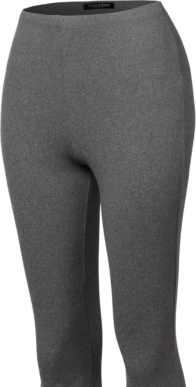 SSOULM Women's Stretchy Wide Leg High Waist Bell Bottom Flare Pants with Plus Size