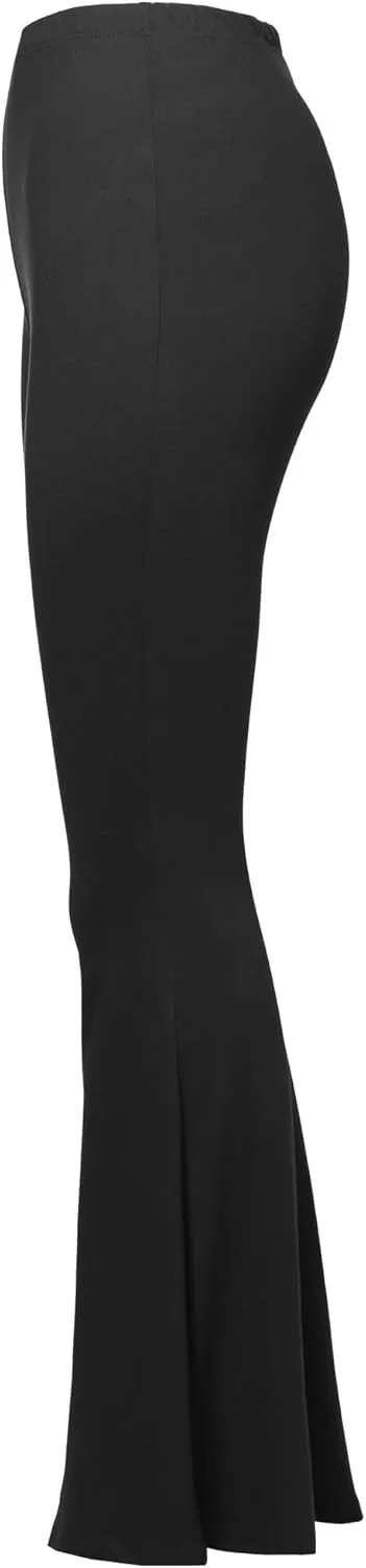 SSOULM Women's Stretchy Wide Leg High Waist Bell Bottom Flare Pants with Plus Size