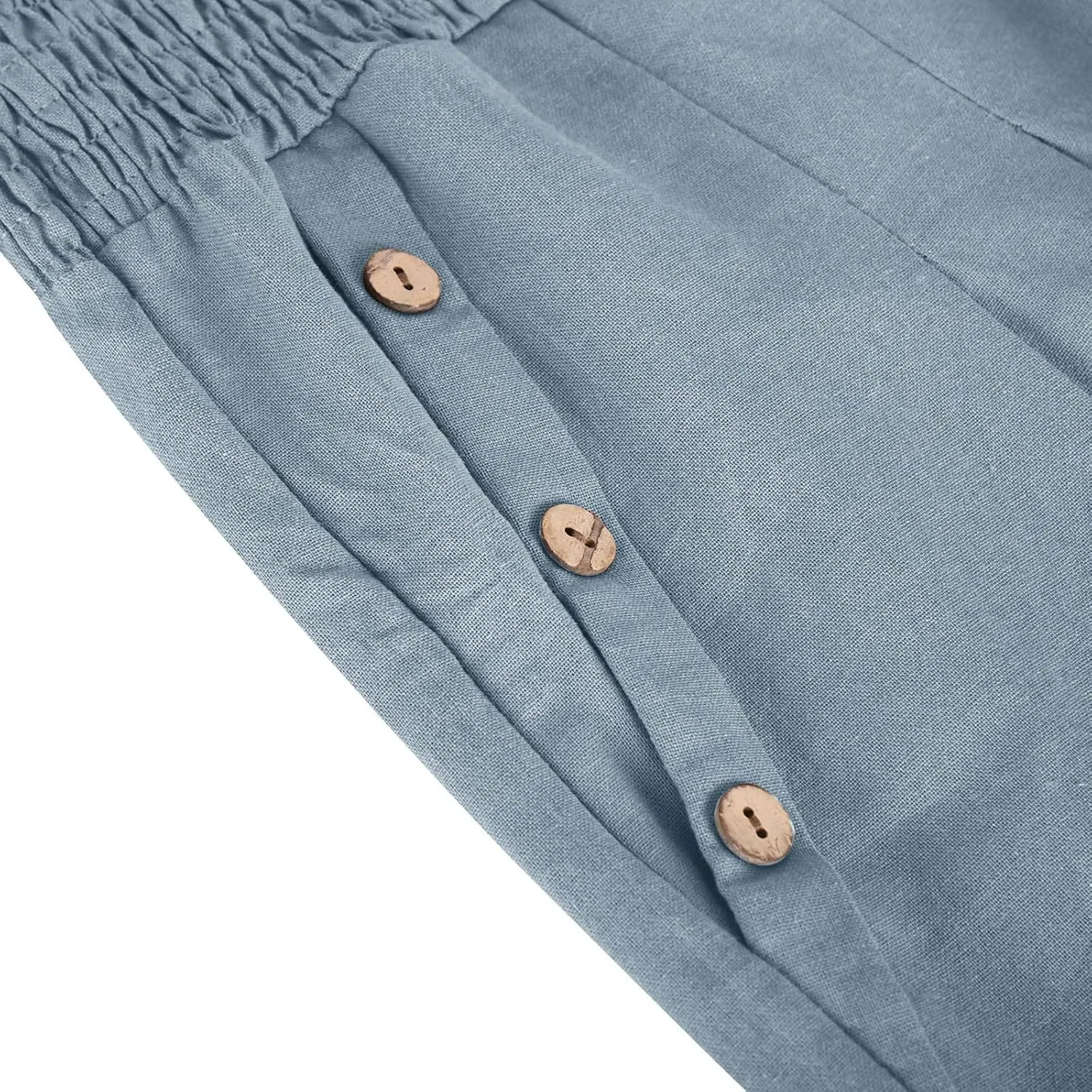 Summer Pants for Women Trendy 2024 High Waist Wide Leg Palazzo Pant Casual Loose Cotton Linen Lounge Trousers