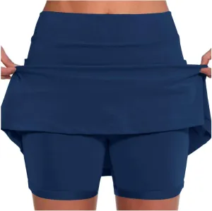 Summer Skorts For Women 2025 Trendy Lightweight Skirt Athletic Inner Shorts Running Tennis Golf Workout Leggings