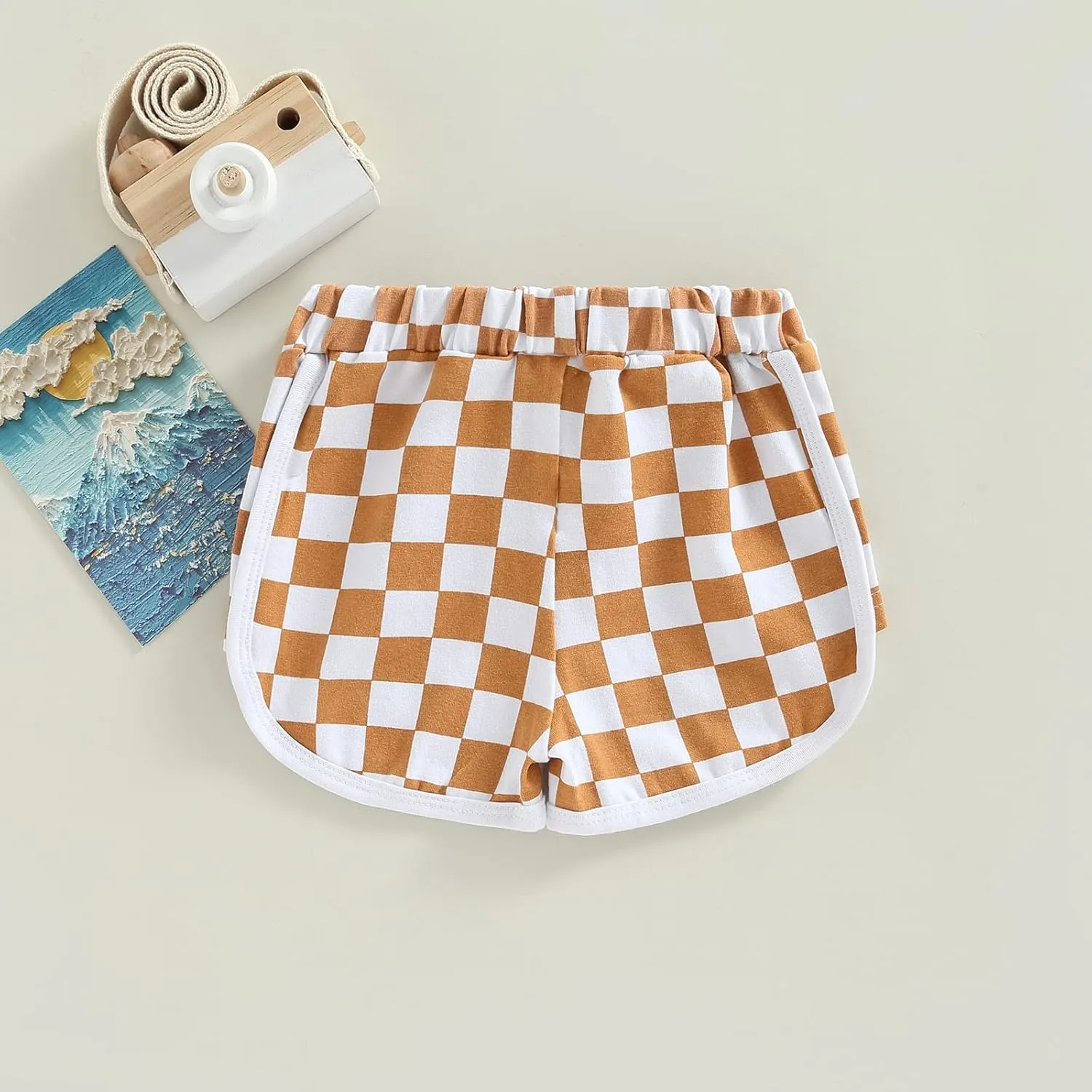 Toddler Baby Boy Girl Checkerboard Plaid Pants Elastic Waist Casual Trousers Spring Summer Fall Winter Long Pants
