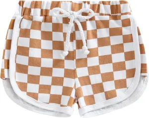 Toddler Baby Boy Girl Checkerboard Plaid Pants Elastic Waist Casual Trousers Spring Summer Fall Winter Long Pants