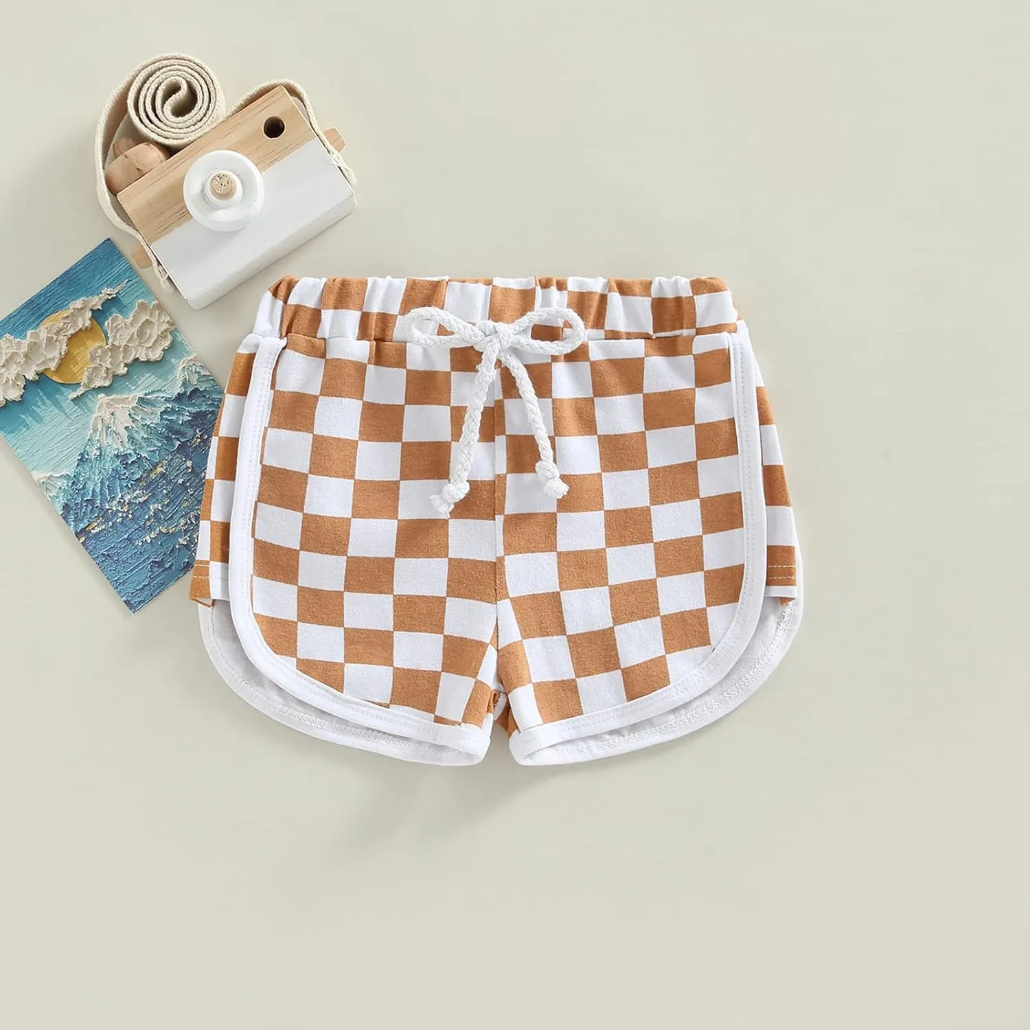 Toddler Baby Boy Girl Checkerboard Plaid Pants Elastic Waist Casual Trousers Spring Summer Fall Winter Long Pants