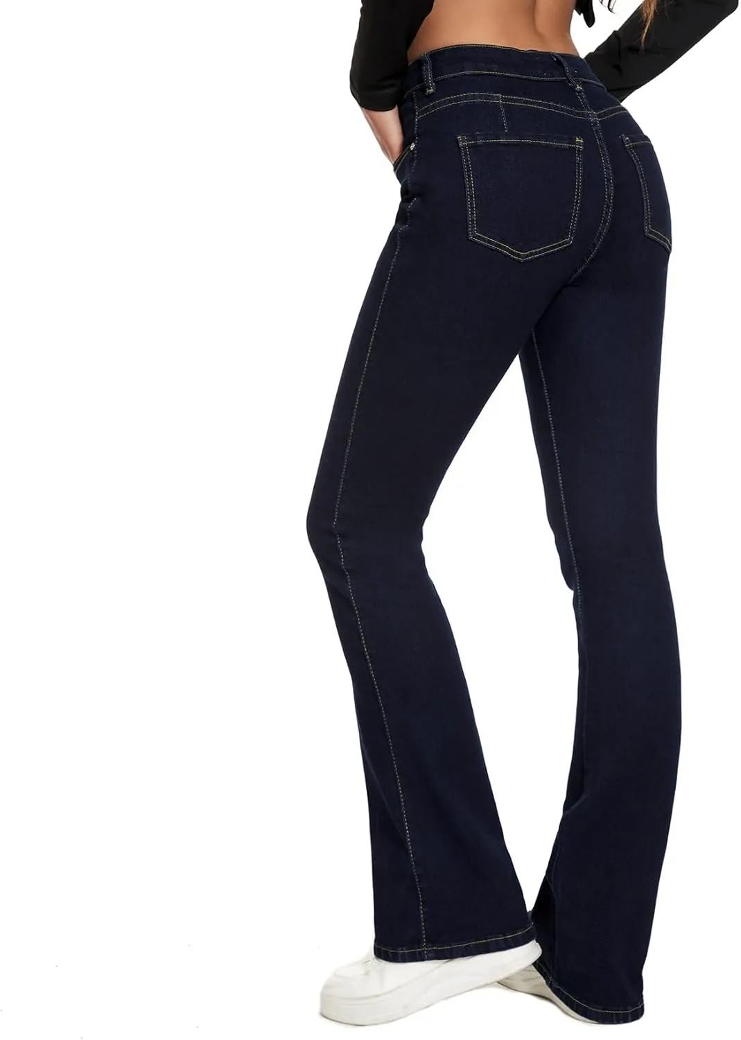 VIPONES Bell Bottom Jeans for Women Stretchy High Waisted Flare Curvy Denim Pants